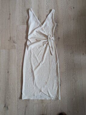 NWT H&M Cream Wrap Dress XS